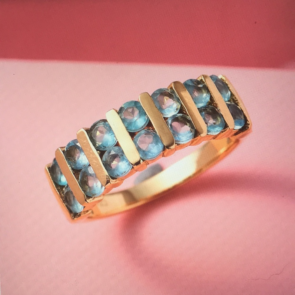 Madagascar Paraiba Apatite Ring.